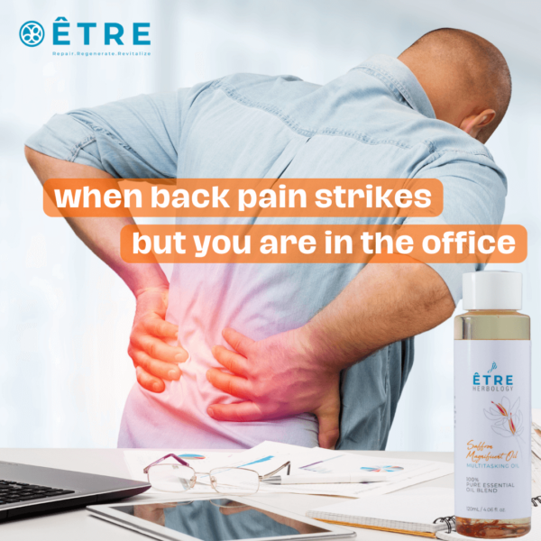 It helps ease back pain even if in the office.