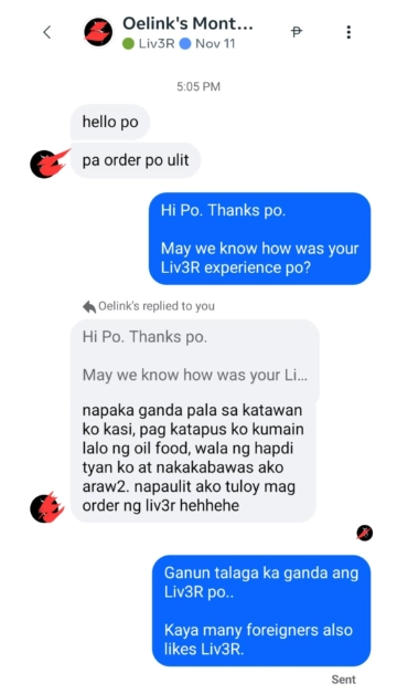 Liv3r Testimonials - Actually nag e-improved napo yung pakiramdam ko compare dati po. Malaking tulong po talaga ang liv3r to be honest po.