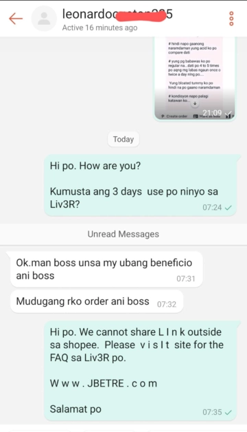 Liv3r Testimonials - Ok man gamit ko sa liv3r.
Mudugang rko order ani.