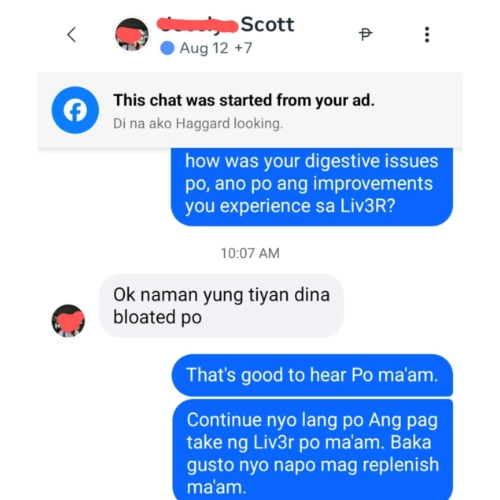 Liv3r Testimonials - Ok naman po yung tiyan di na bloated