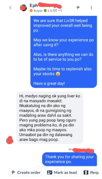 Liv3r Testimonials - Medyo naging ok yung liver ko di na masyado masakit. Nakakatulog na din ako ng maayos, di na gumigising ng madaling araw dahil sa sakit. Pero yung pag poop lang siguro maging problema ko, di pa din ako maka poop ng maayos. Umaabot pa din ng dalawang araw bago mag poop.