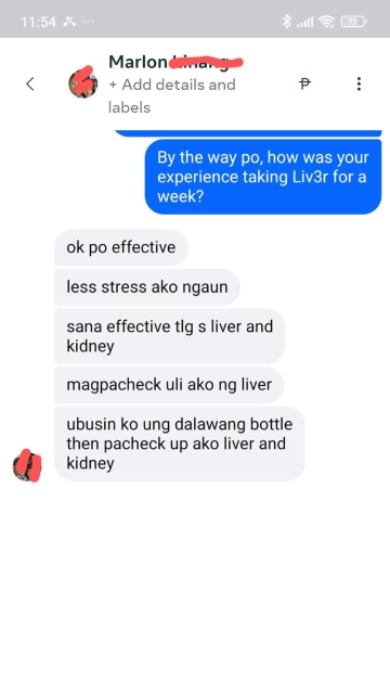 Liv3r Testimonials - Ok po effective. Less stress ako ngayon. Sana effective talaga sa liver and kidney.
Magpacheck uli ako ng liver.

Ubusin ko yung dalawang bottle then pacheckup ako liver and kidney.