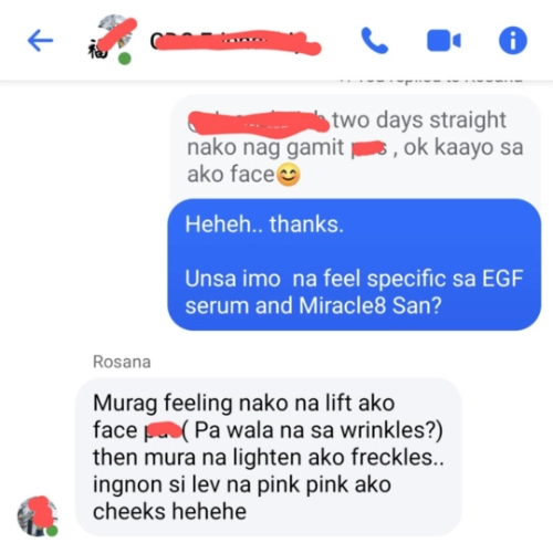 Liv3r Testimonials - Murag feeling nako na life ako face (pa wala na sa wrinkles) then mura na lighten ako freckles. Ingnon si lev na pink pink ako cheeks.
