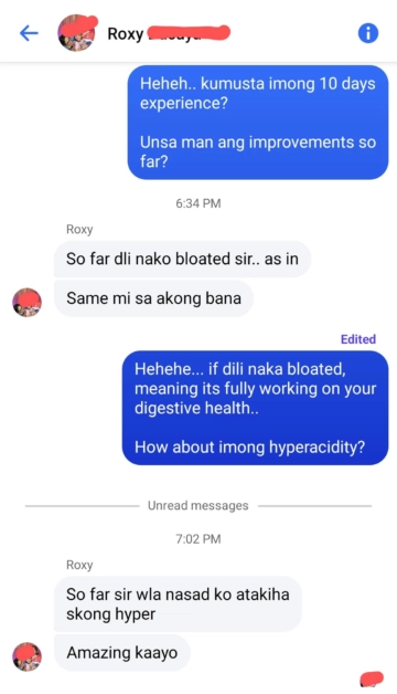 Liv3r Testimonials - So far dili nako bloated Sir, as in.
Same mi sa akong bana.

So far sir wala nasad ko atakiha skong hyper.
Amazing kaayo.