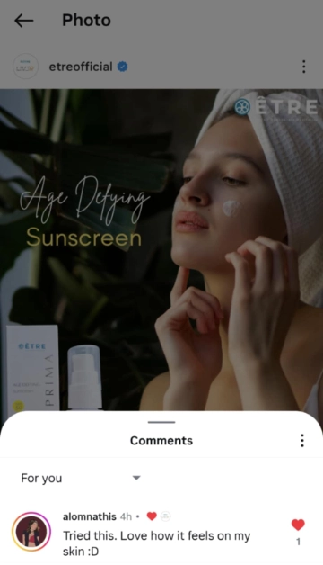 Liv3r Testimonials - Tried this. Love how it feels on my skin.