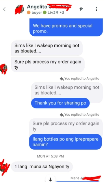 Liv3r Testimonials - Seems like I am not bloated when I woke up this morning. Please process my order again. 1 lang muna sa ngayon