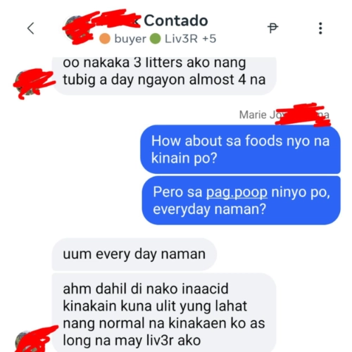 Liv3r Testimonials - Dahil di nako inaacid kinakain kuna ulit yung lahat nang normal na kinakaen ko as long as may liv3R ako.