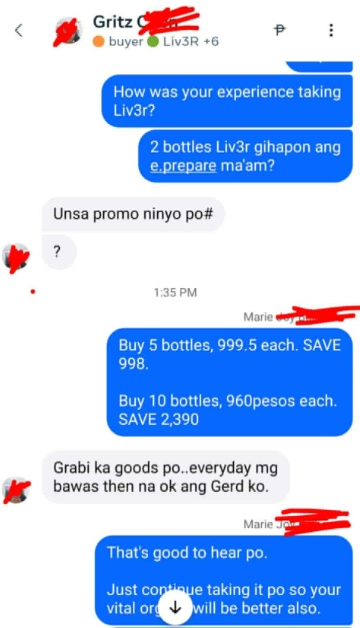 Liv3r Testimonials - Grabe ka goods. Everyday mag bawas then nag okay ang GERD ko