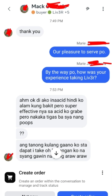 Liv3r Testimonials - Ok di ako inaacid hindi ko alam kung bakit pero super effective nya sa acid ko grabe