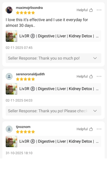 Liv3r Testimonials - I love this. It's effective and I use it everyday for almost 30 days.
