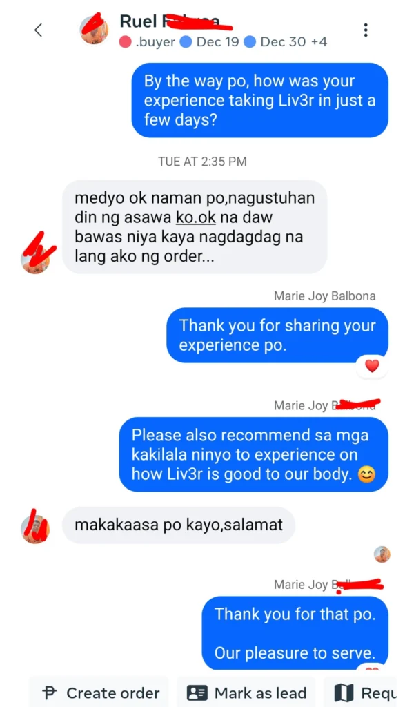 Liv3r Testimonials - Medyo ok naman po, nagustuhan din ng asawa ko. Ok na daw bawas niya kaya nagdagdag na ako ng order.