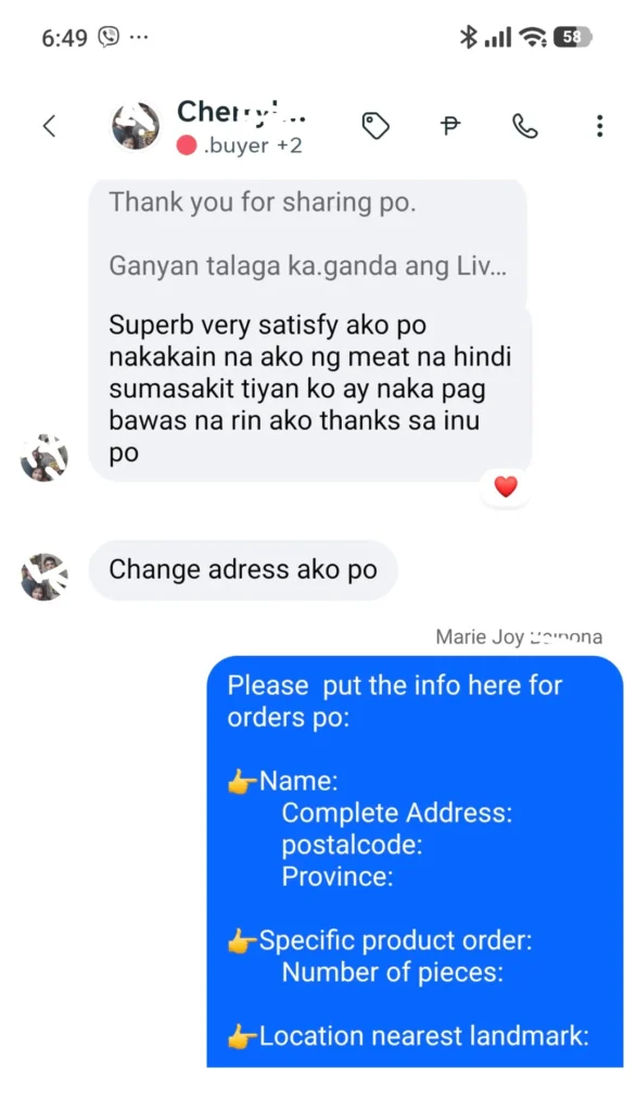 Liv3r Testimonials - Superb, very satisfy. Ako po nakakakain na ako ng meat na hindi sumasakit tiyan ko. Nakapagbawas na rin ako. Thanks sa inyo.