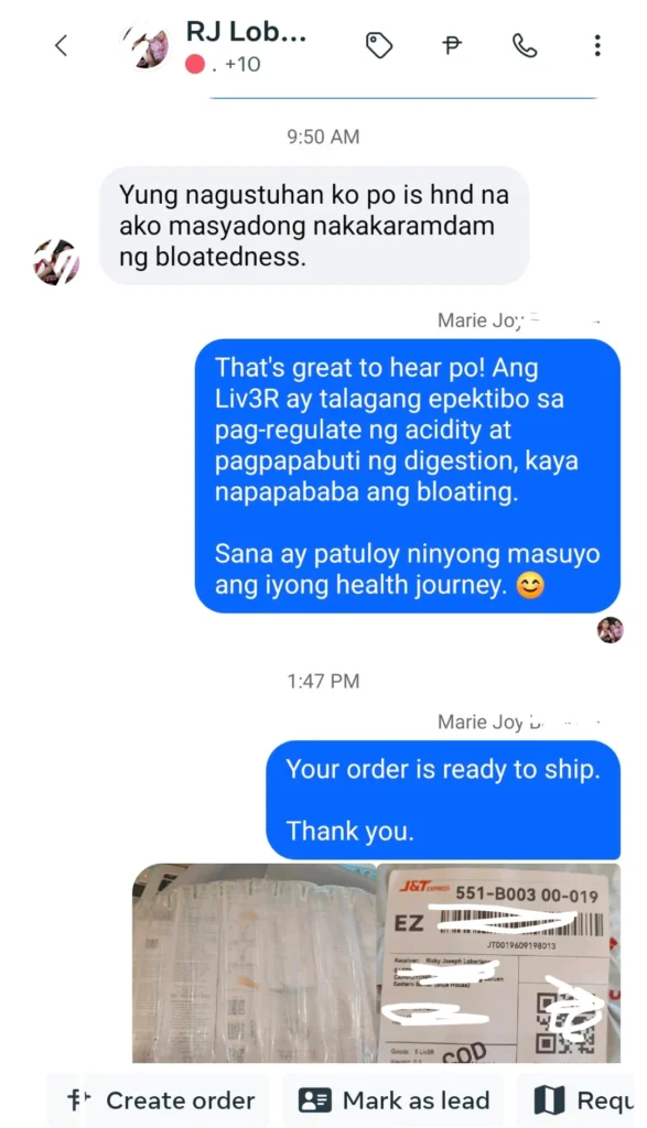 Liv3r Testimonials - Yung nagustuhan ko po is hindi na ako masyadong nakakaramdam ng bloatedness.
