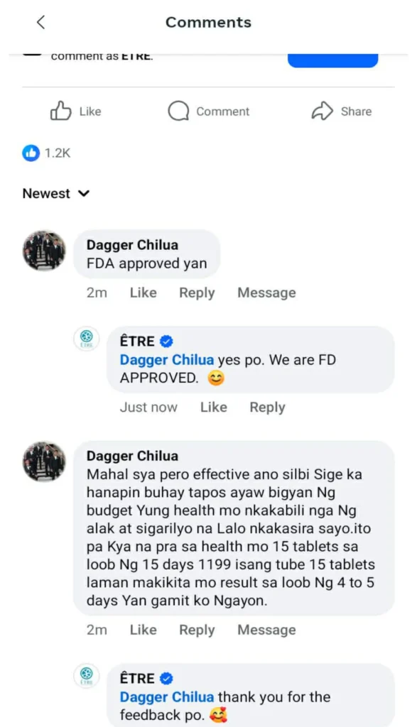 Liv3r Testimonials - FDA approved yan.
Mahal siya pero effective. Ito pa kaya na para sa health mo 15 tablets sa loob ng 15 days Php1,199 isang tube (15 tablets). Makikita mo result sa loob ng 4 to 5 days. Yan ang gamit ko ngayon.