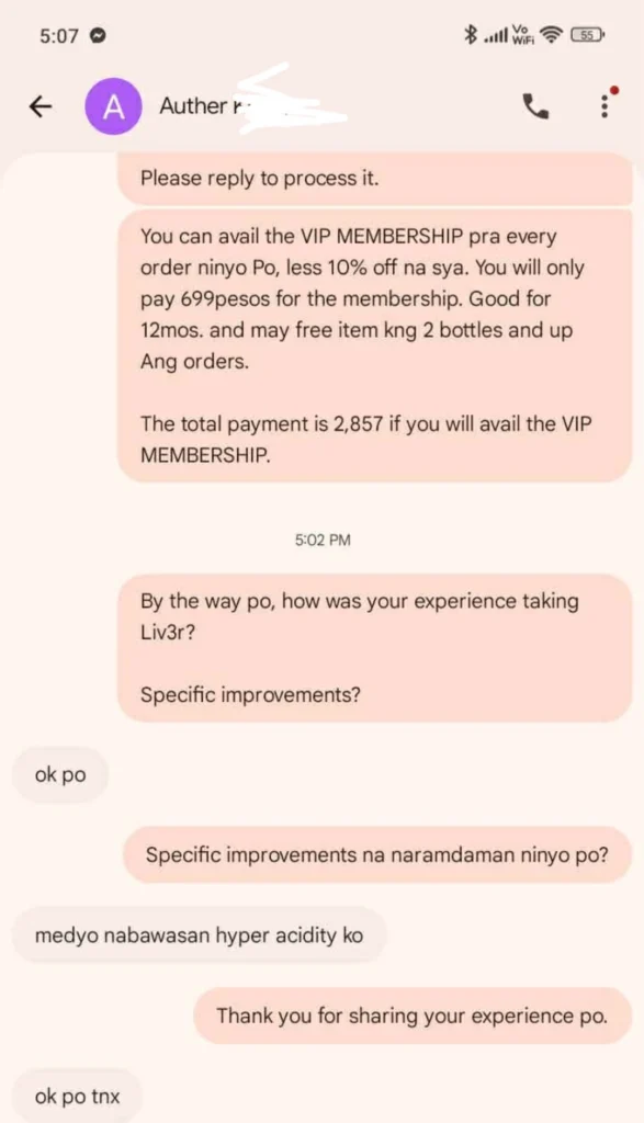 Liv3r Testimonials -Medyo nabawasan hyperacidity ko.