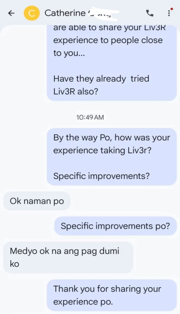 Liv3r Testimonials - Medyo ok na ang pagdumi ko