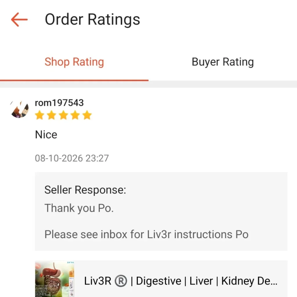 Liv3r Testimonials - Nice
